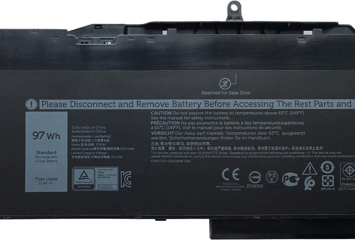 1FXDH 01WJT0 1WJT0 Laptop-Akku-Ersatz für Dell Latitude 15 5501 5511 Precision 3541 3551 Series(11.4