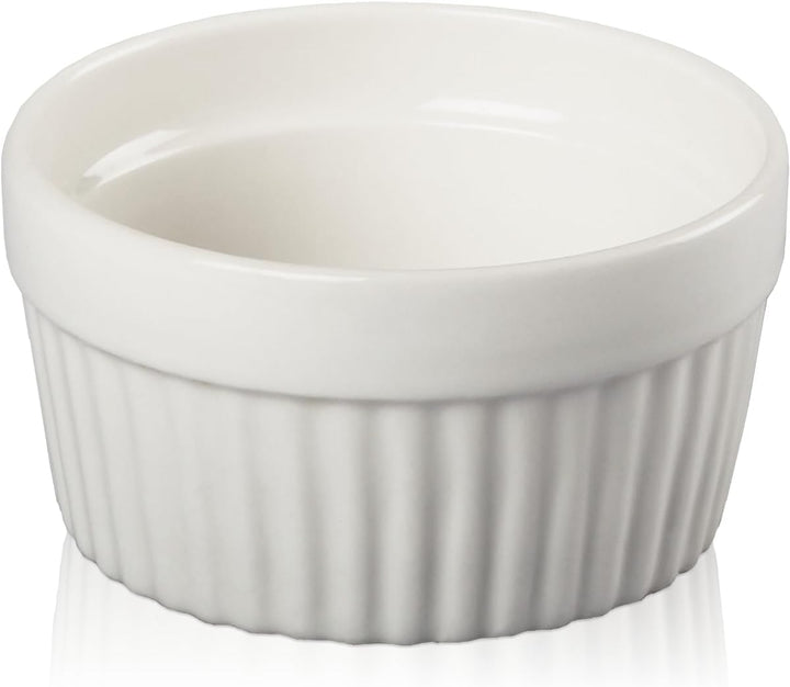 6x Schälchen Ø 9cm aus Keramik Ofenfest Creme Brulee Dessertschale Pasteten Tapas Soufflé Auflauf Fö