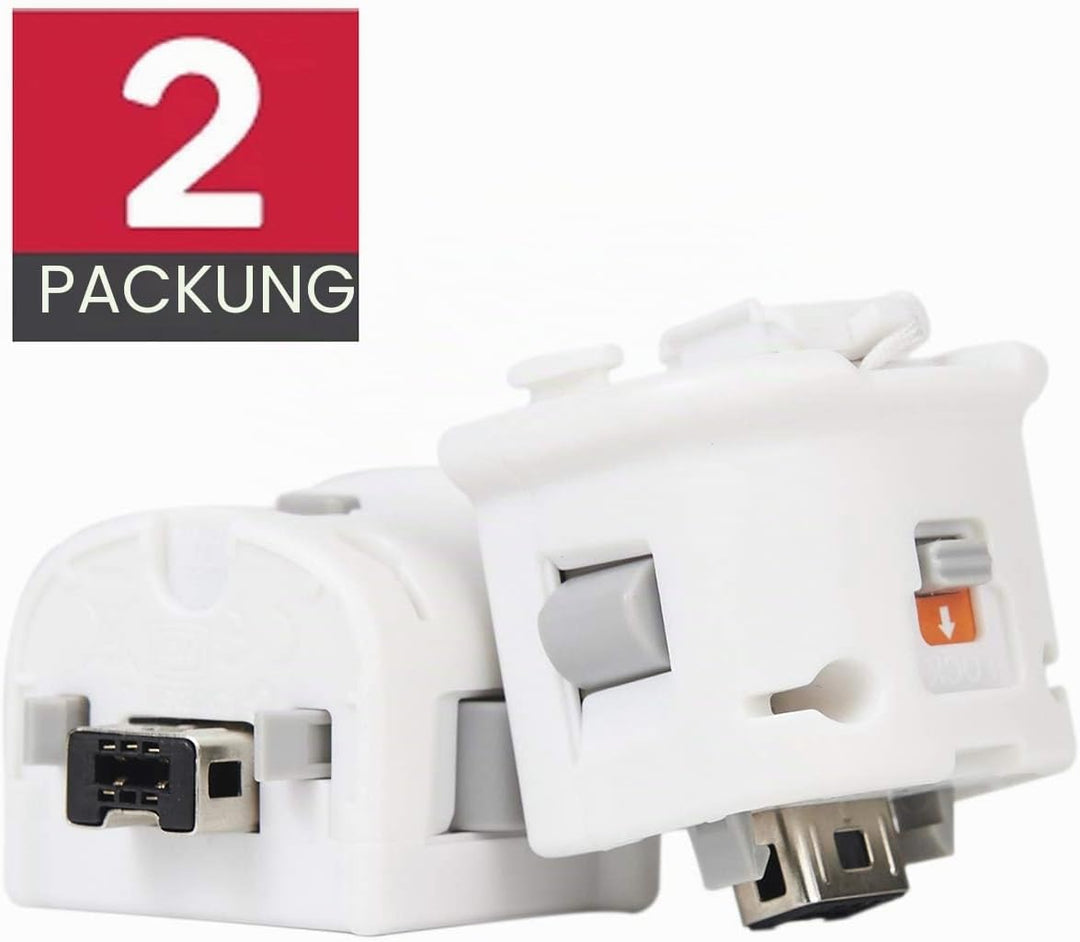 GIRIAITUS Wii Motion Plus Adapter Externe Fernbedienung mit Bewegungssensor, Weiss, 2er-Pac