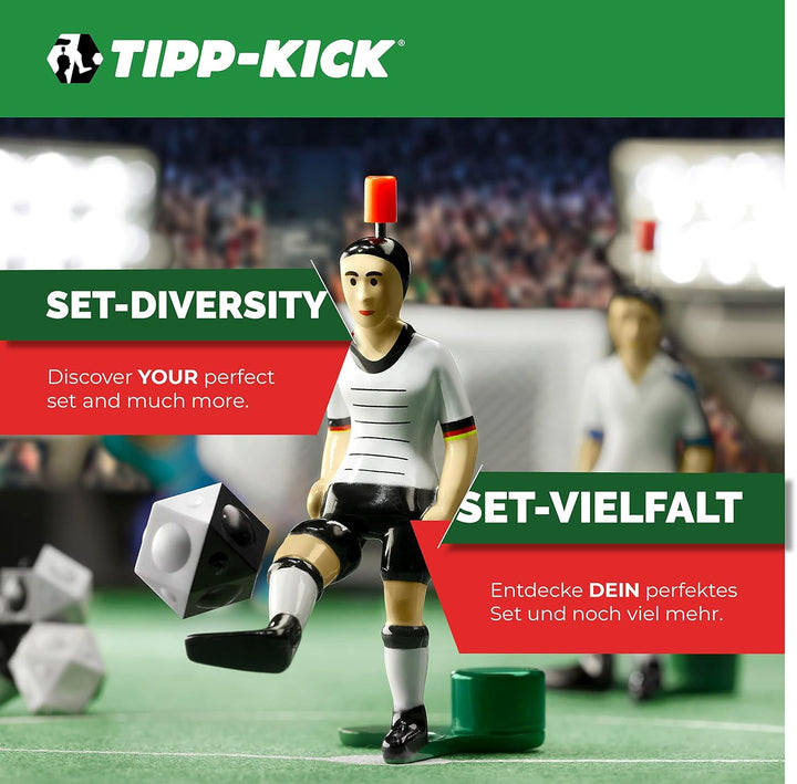TIPP-KICK Spiel Super Cup Suisse Tischfussball-Set - Fussball-Spiel mit extra-grossem Spielfeld inkl
