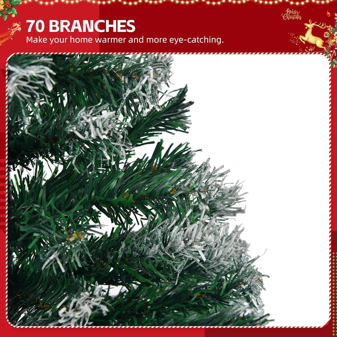 LEADZM Mini Weihnachtsbaum, künstlicher Weihnachtsbaum mini 60 cm - klein künstlich geschmückt für W