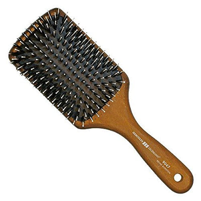HERCULES SÄGEMANN - 9047 Paddle Brush | Pflegende Naturhaarbürste | Wildschweinborsten Bürste mit Po