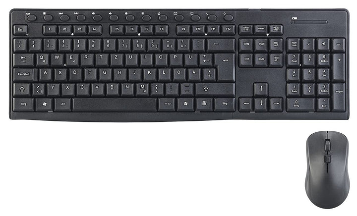 Funktastatur und Maus: Ergonomische Funk-Tastatur-Maus-Kombination, 2,4 GHz, 10 m Reichweite (Funk T