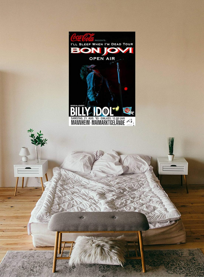 Bon Jovi - Open Air, Mannheim 1993 » Konzertplakat/Premium Poster | Live Konzert Veranstaltung | DIN