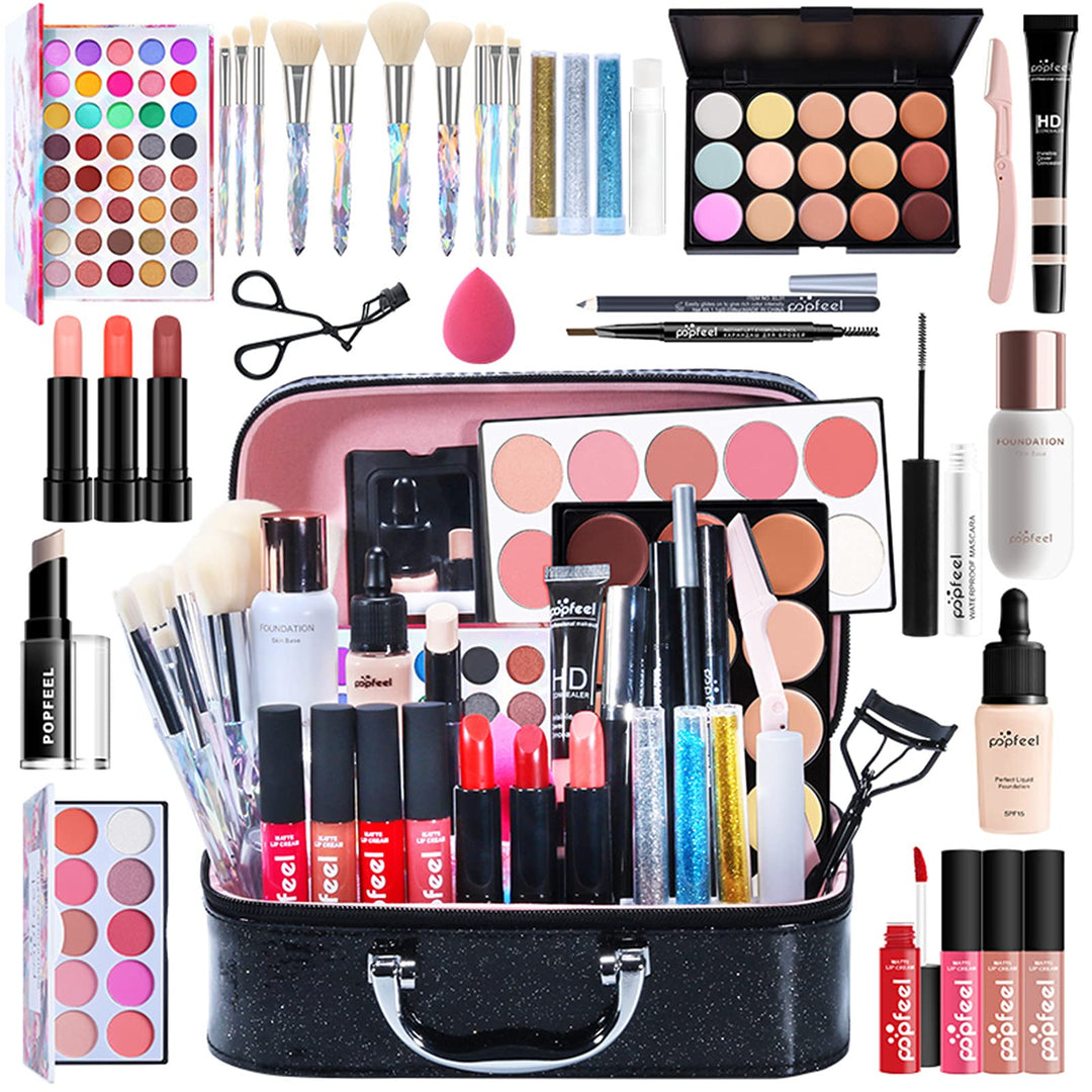 34St Schminkkasten Make-Up Set, Professionelles Kosmetische Schmink Set mit Lidschatten Lippengloss