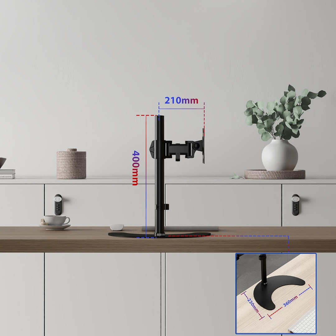 Duronic DM25D1 Monitor-Standfuss/Monitor-Erhöhung/Monitorhalterung/Tischständer für einen LCD und LE