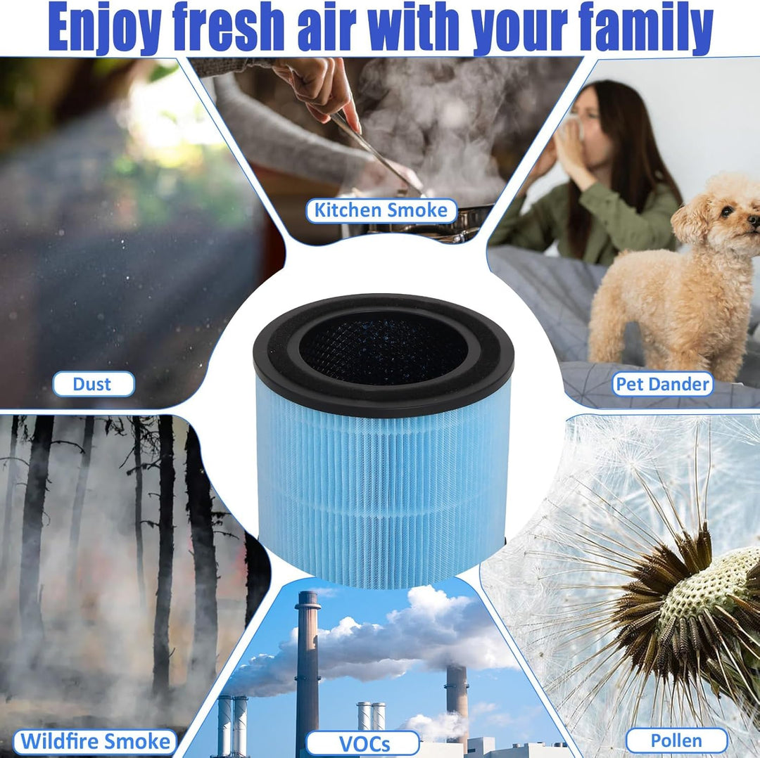 AP0601 Ersatzfilter Kompatibel mit AIRTOK AP0601 Luftreiniger, 4-in-1 H13 HEPA Filter, Hocheffizient