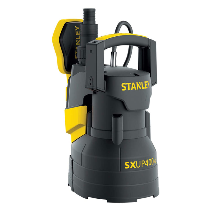 Stanley SXUP400PCE Tauchpumpe für Klarwasser (400 W, Förderleistung max. 9.000 l/h, Förderhöhe max.