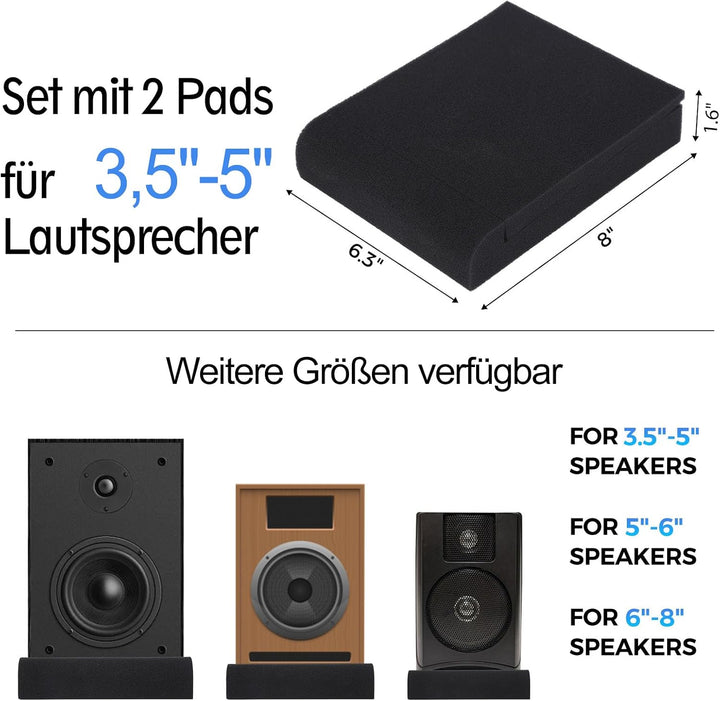 Lautsprecher-Isolationspads, Subwoofer-Isolationspad, Studiomonitorisolationspads, hochdichter Lauts