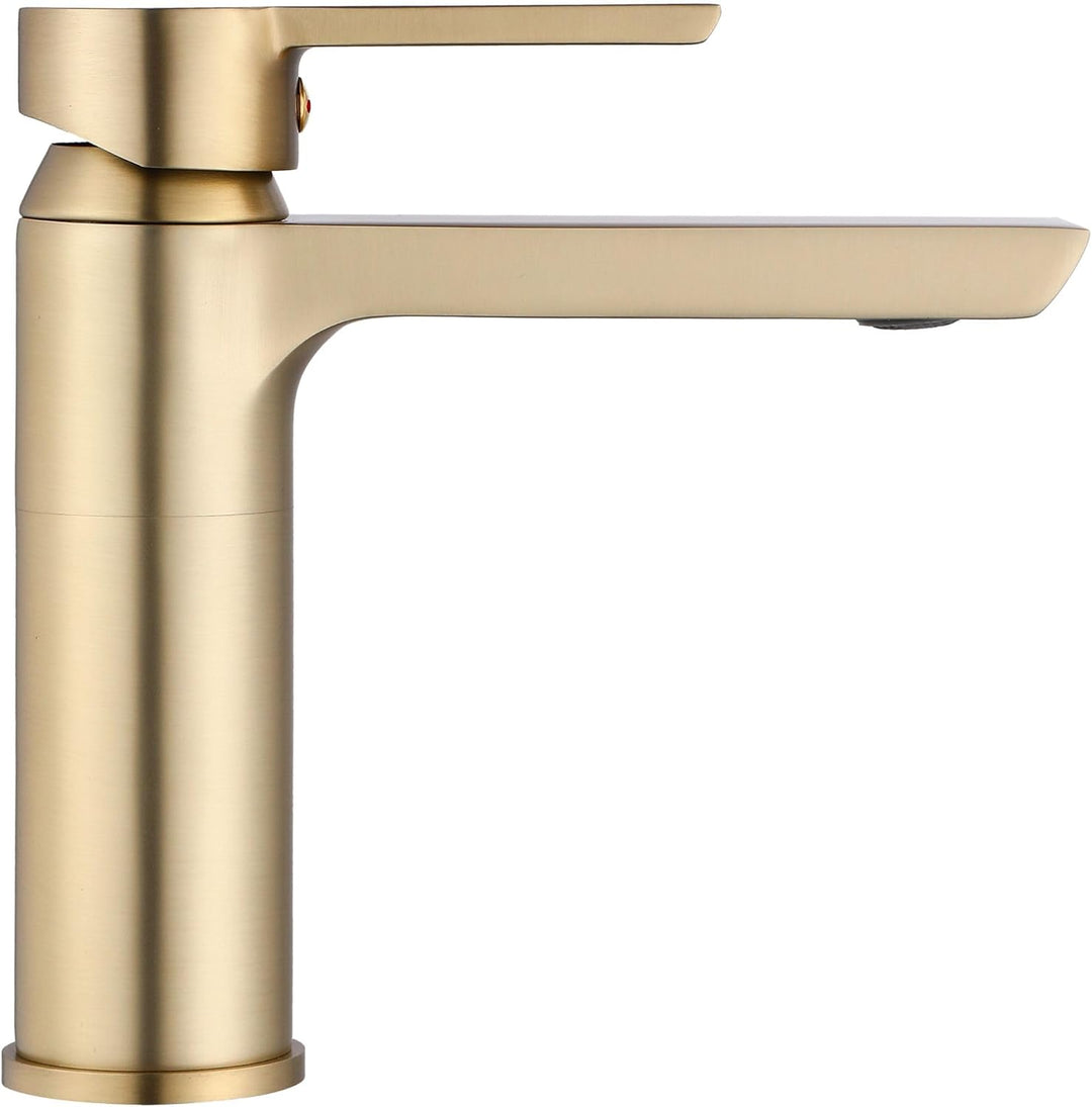 Rea Waschtischarmatur ARGUS BRUSH GOLD HIGH Wasserhahn Bad Badarmatur aus Messing Armatur für Waschb