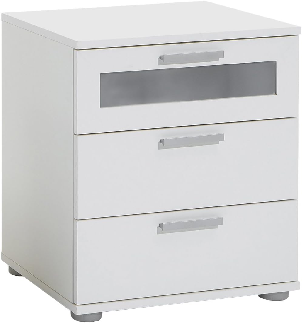 FMD Möbel, 616-002 Jack 2 Nachttisch, spanplatte, weiss, masse 45.0 x 53,5 x 38.0 cm (BHT)
