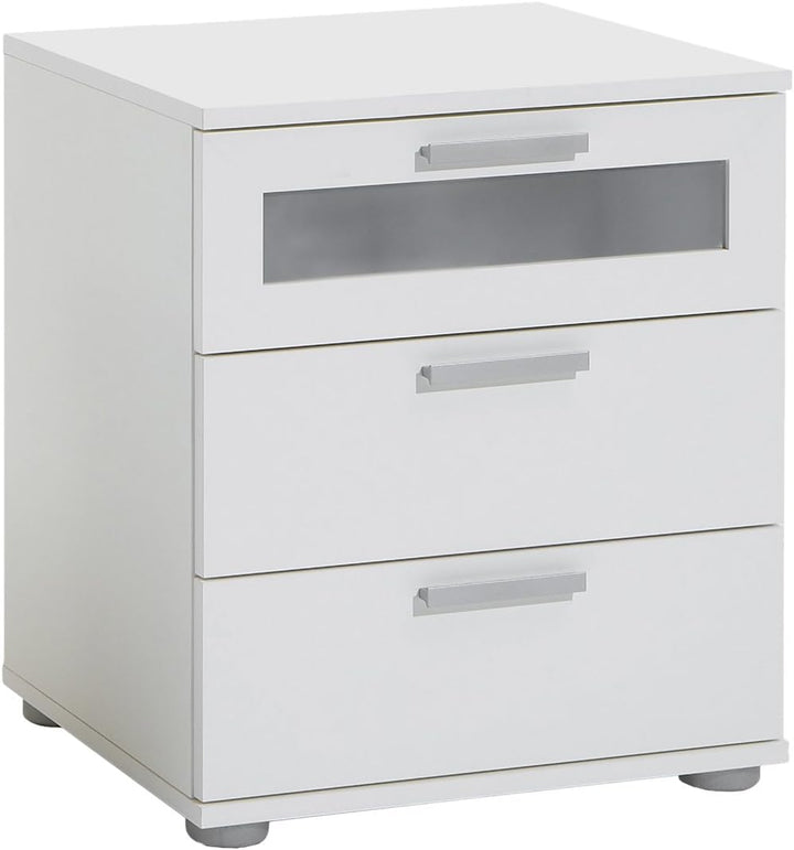 FMD Möbel, 616-002 Jack 2 Nachttisch, spanplatte, weiss, masse 45.0 x 53,5 x 38.0 cm (BHT)