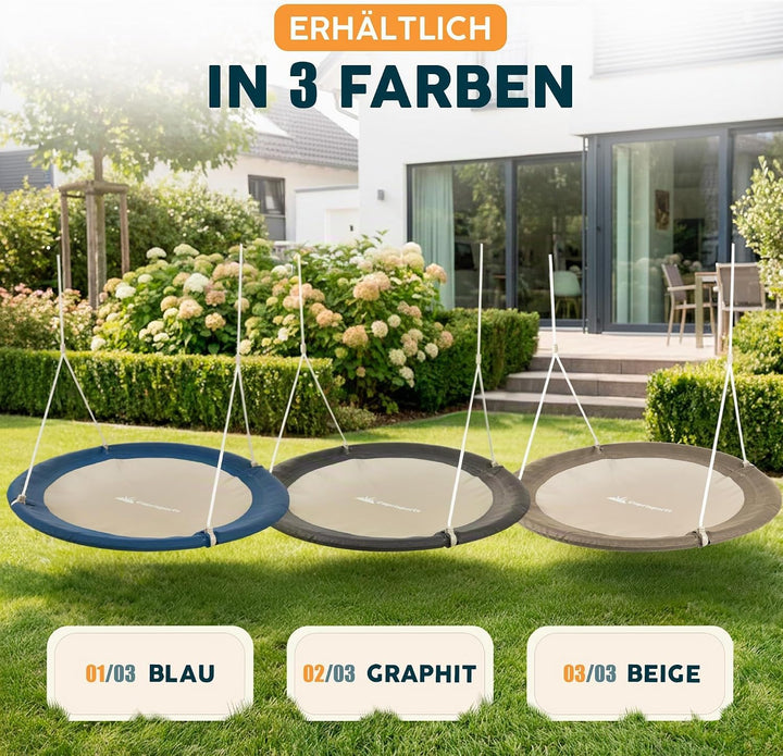 Nestschaukel Outdoor - [inkl. Abdeckhaube] - TÜV/GS geprüft - Höhenverstellbare Schaukel Outdoor und