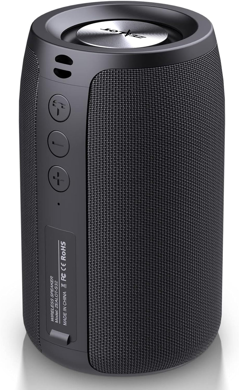 ZEALOT Bluetooth Lautsprecher,Musikbox Bluetooth mit USB/TF Karte/AUX,Bluetooth Box mit IPX5 Wasserd