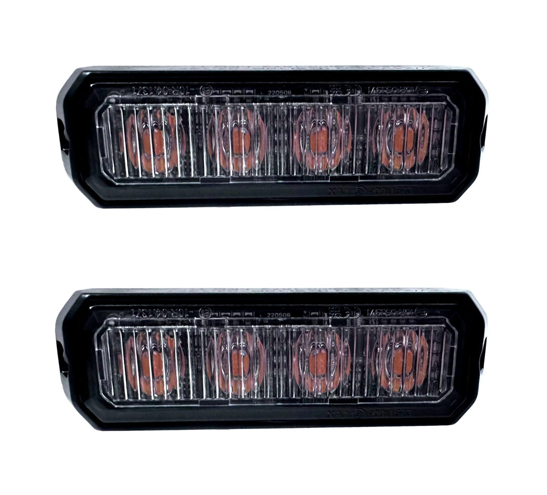MelTruck® 2x LED Frontblitzer 95x28x19 12V 24V PKW LKW Traktor Bagger R65 R10 Heckblitzer