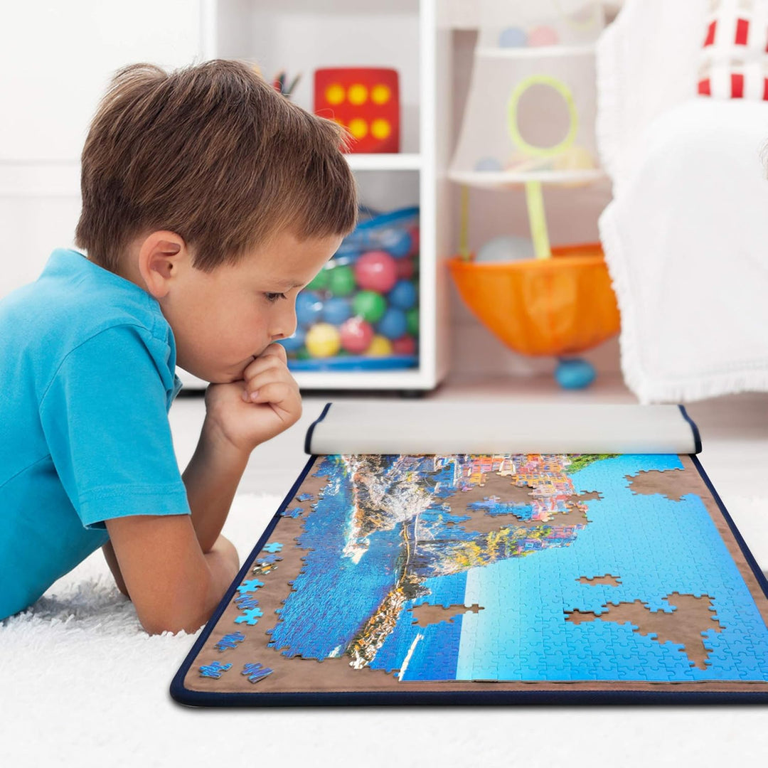 Tektalk Puzzle Board, tragbare Puzzlematte mit staubdichter Abdeckung zur Aufbewahrung von Puzzles,