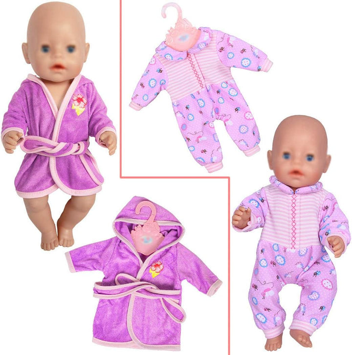 ebuddy 10 Sets Puppenkleider Outfits für 14 bis 16 Zoll Neugeborene Babypuppen und für 18 Zoll ameri