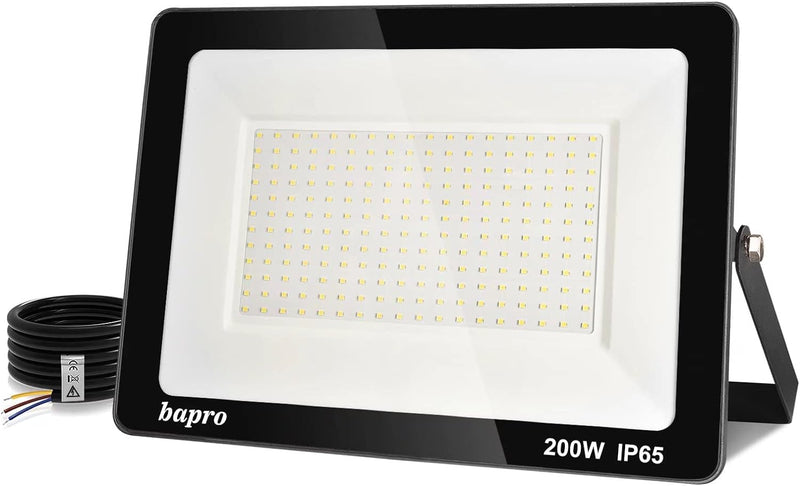 loyal 200W 20000LM LED Strahler Aussen 3000K Warmweiss LED Aussenstrahler, IP65 Wasserdicht LED Sich