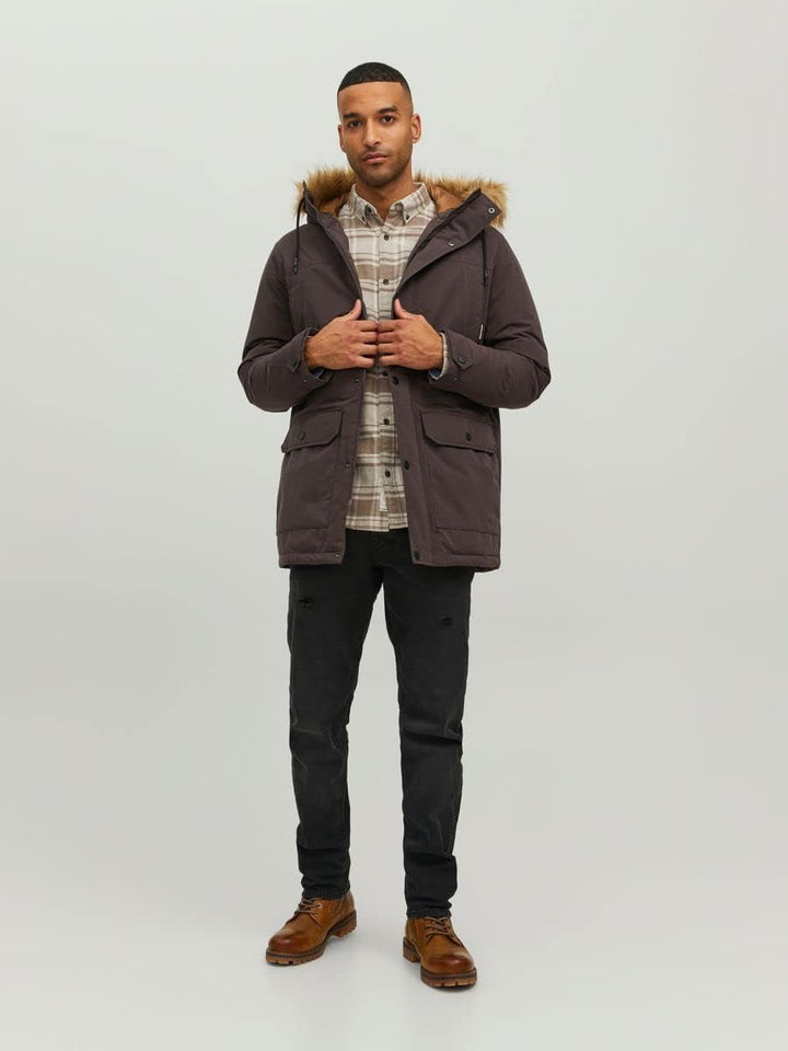 JACK & JONES Herren Jjwinner Parka Fur Jacket, S