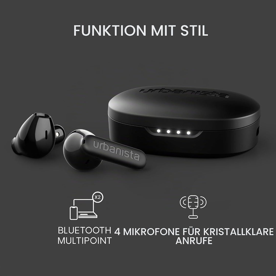 Urbanista Copenhagen 2 Bluetooth Kopfhörer, Kabellos Bluetooth 5.4 In-Ears Kopfhörer, 4 ENC Noise Ca