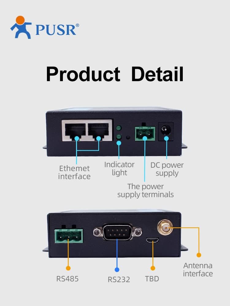 PUSR USR-W630 Industrial Serial zu WiFi und Ethernet Konverter unterstützt 2 Ethernet Ports, Modbus