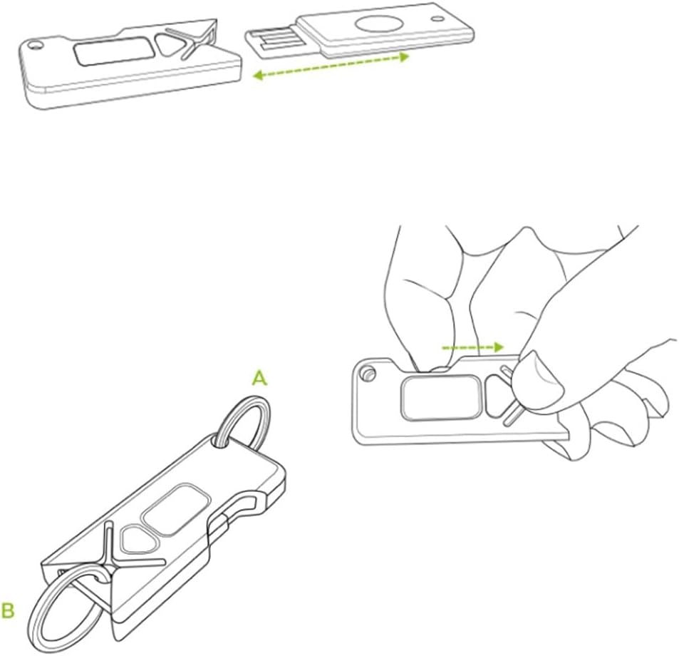 YuCase B+ - das Case für deinen Yubikey - inkl. Schlüsselring inkl. Beschriftungsmöglichkeit - der S