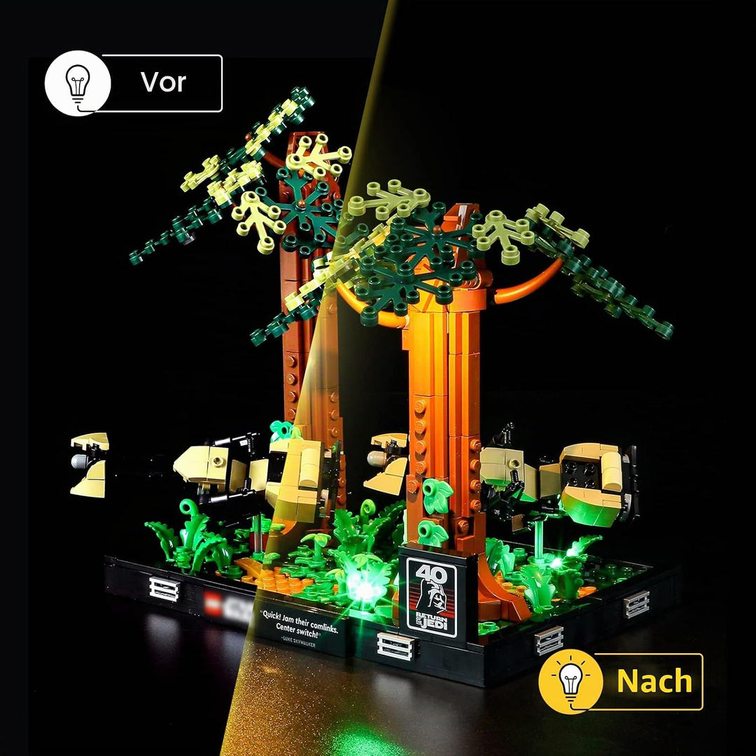 YEABRICKS LED Licht für Lego-75353 Star Wars Verfolgungsjagd auf Endor Diorama Bausteine Modell (Leg