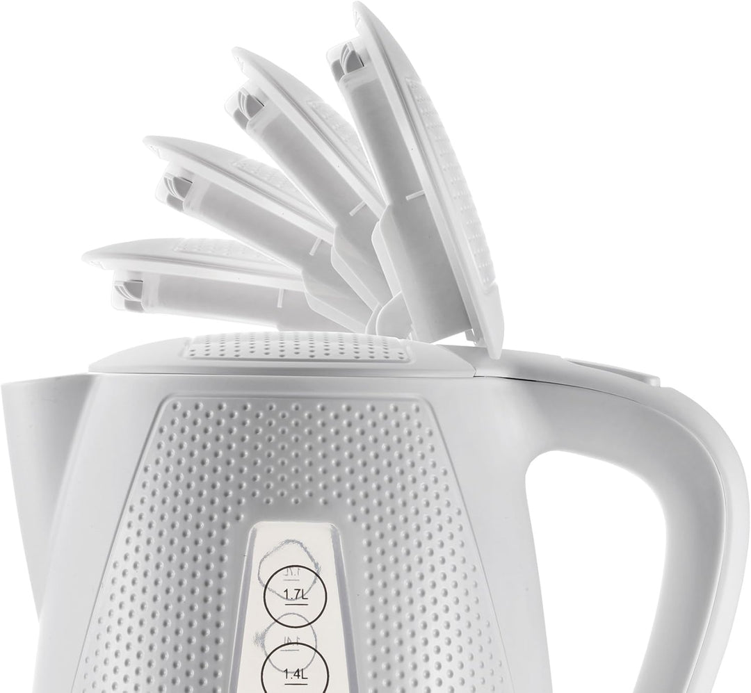 UNOLD 18550 Wasserkocher Golf - Kettle, Weiss, 1,7 Liter, 2.150 W, 360° drehbarer Sockel, Trockengeh
