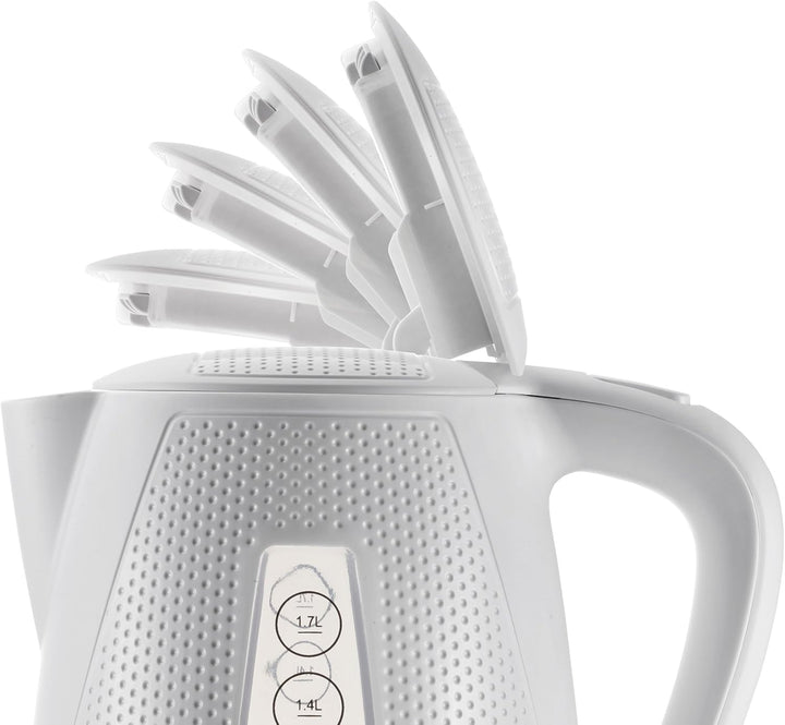 UNOLD 18550 Wasserkocher Golf - Kettle, Weiss, 1,7 Liter, 2.150 W, 360° drehbarer Sockel, Trockengeh