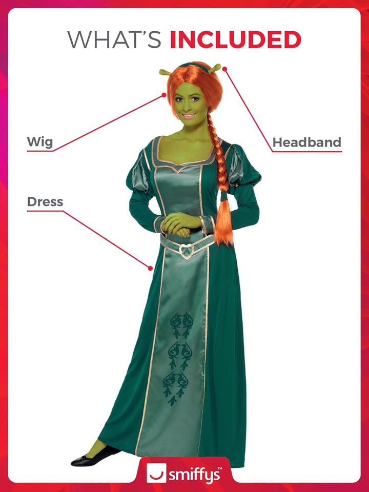 Smiffys Original Shrek Prinzessin Fiona Kostüm Grösse: 40-42, Grösse: 40-42