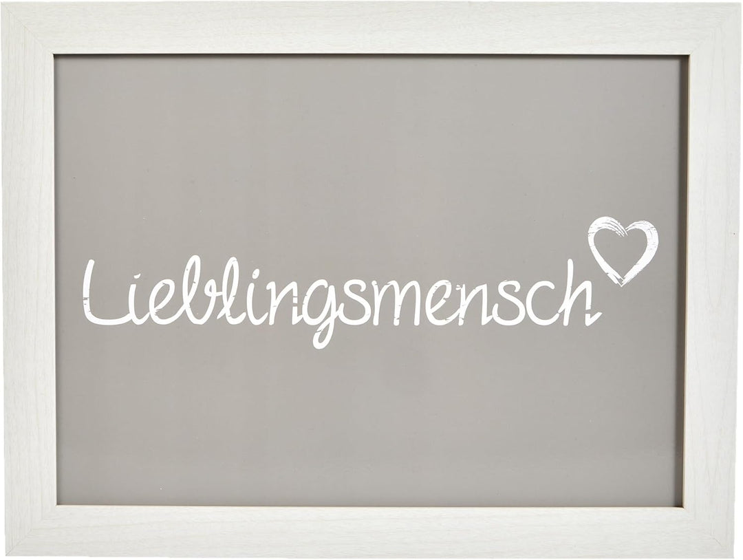 Out of the Blue 144196 - Kissen Tablett Lieblingsmensch, ca. 43 x 32,5 cm, Grau