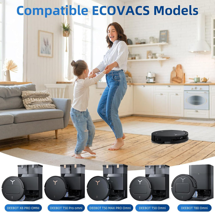 10 Stück Staubbeutel für ECOVACS DEEBOT X8 PRO OMNI / X9 PRO OMNI / T30C / T50 Pro OMNI /T50 MAX PRO