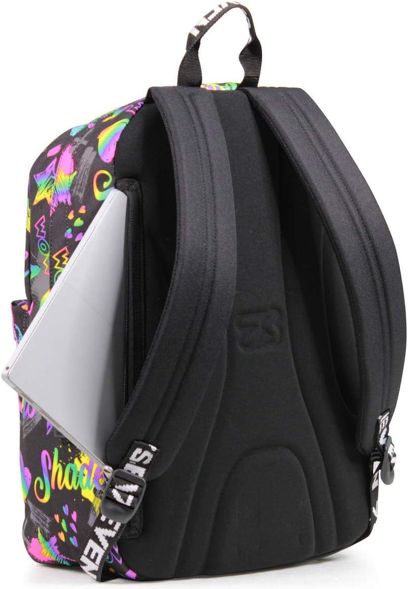 RUCKSACK ISCHOOLPACK SEVEN IRIDESCENT Geräumige Schultasche für Teenager, Mädchen und Jungen, mit La