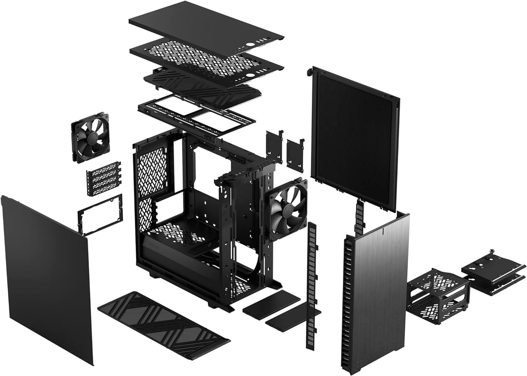 Fractal Design Define 7 Mini Black - Solid - Brushed Aluminum/Steel Micro ATX Silent Mini Tower Comp