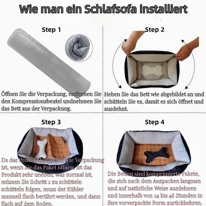 Flying Wings Hundebett, Hundematte, Hundekorb, maschinenwaschbares Haustiersofa, bequem und weich, f