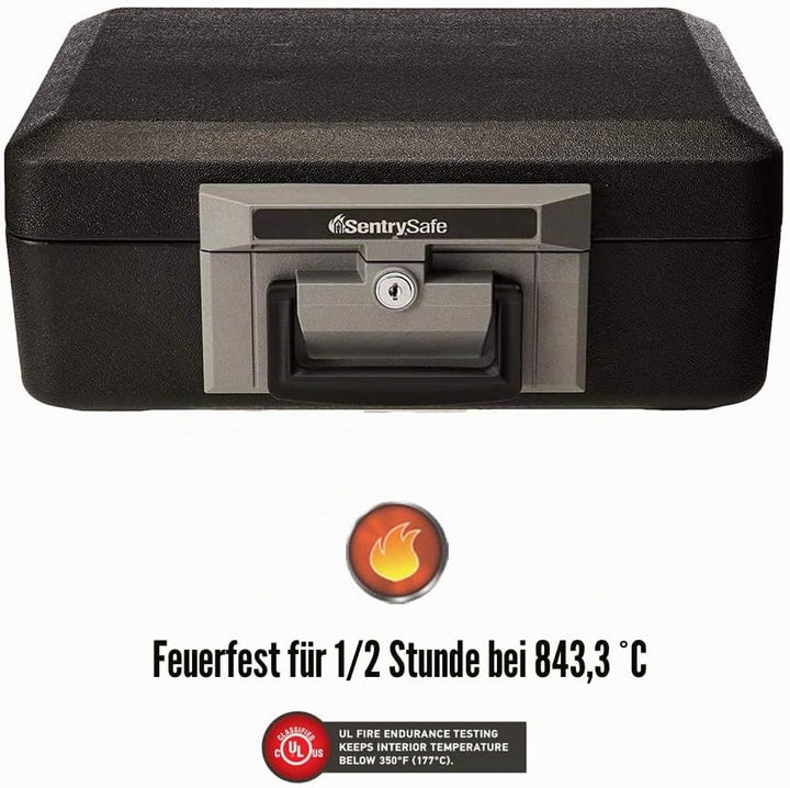 Sentry Safe 1160 1160 cm Feuerfester Schlosskasten, Schwarz, 0.25 cu. ft, Schwarz