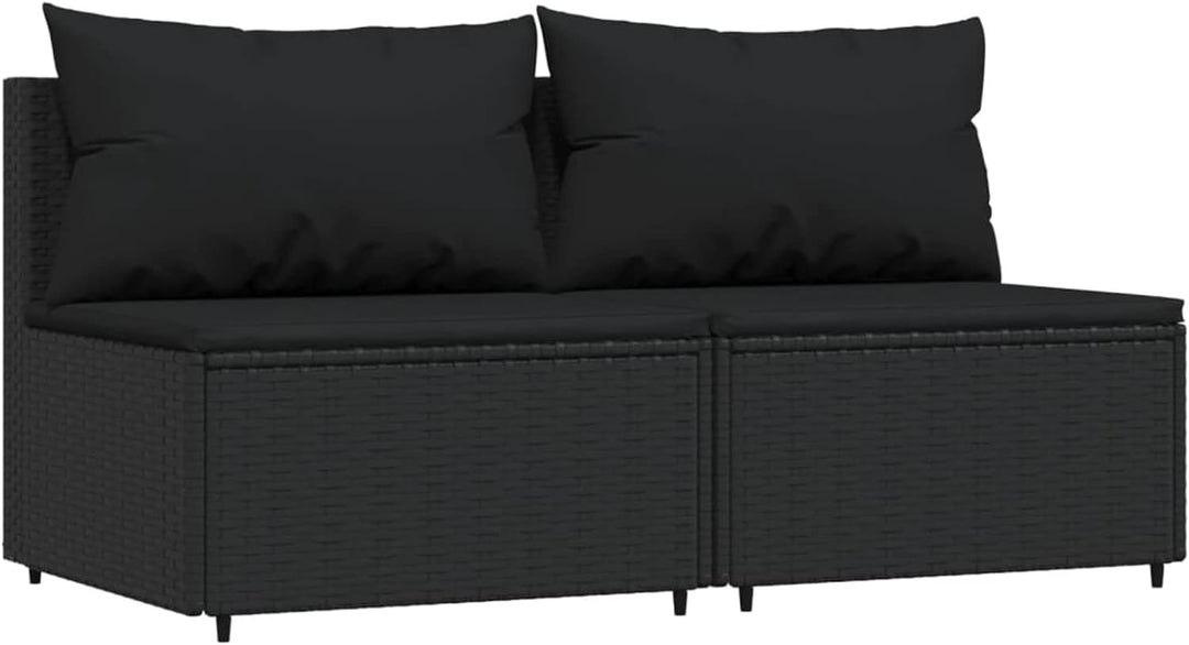 Festnight 3-TLG. Set balkonmöbel Kleiner, Balkon Lounge Klein, Rattan Gartenmöbel Set, Garten Lounge