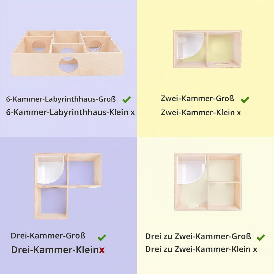 Niteangel Kleintiersandbad-Box - Acryl-Kleintier-Sandbad-Dusche &amp; Sandgruben-Behälter für Hamster, M