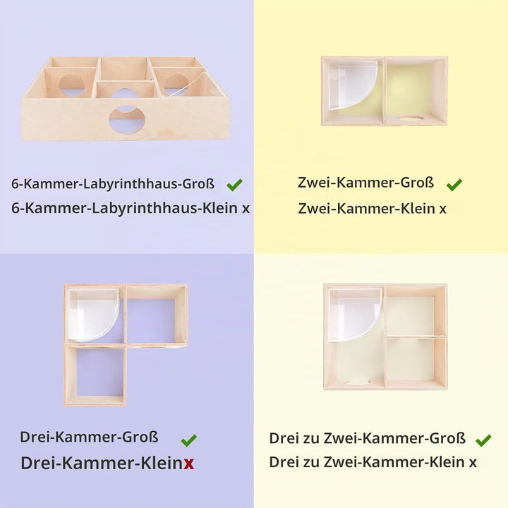 Niteangel Kleintiersandbad-Box - Acryl-Kleintier-Sandbad-Dusche &amp; Sandgruben-Behälter für Hamster, M