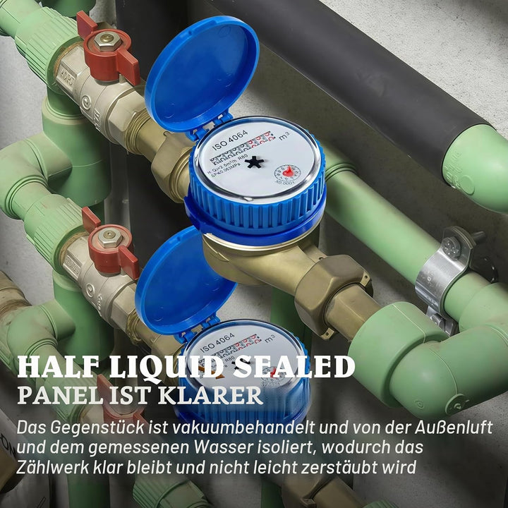 DN15 Wasserzähler Garten, Vollkupfer, Wasserzähler Kalt, Kalt Wasseruhr, Anschluss Gartenwasserzähle