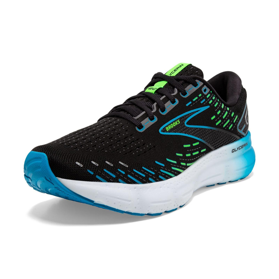 Brooks Herren Glycerin 20 Sneaker 40.5 EU Grau Orange Blau, 40.5 EU Grau Orange Blau