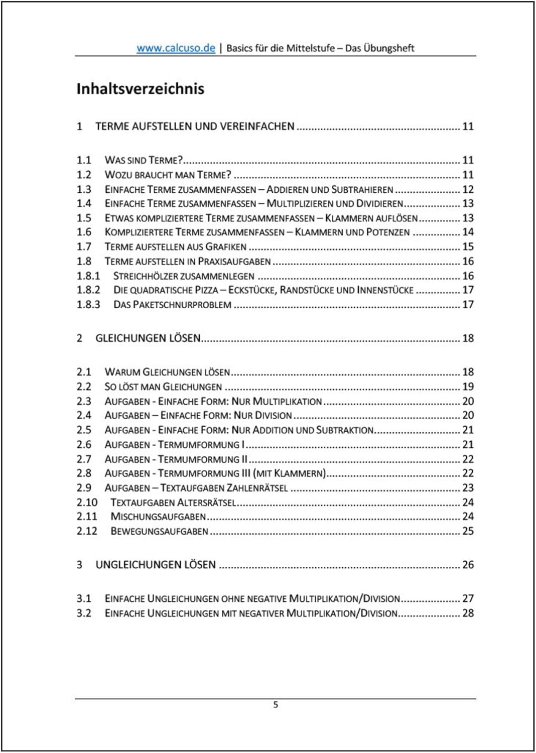 Mathe ohne Angst. Basics für die Mittelstufe - Übungsheft Mathematik von der 7. bis 10. Klasse