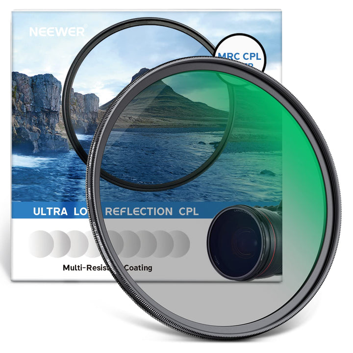 NEEWER 49mm Polarisationsfilter(Polfilter),CPL Filter mit 30 lagiger Mehrschicht Polarisationsfolie,