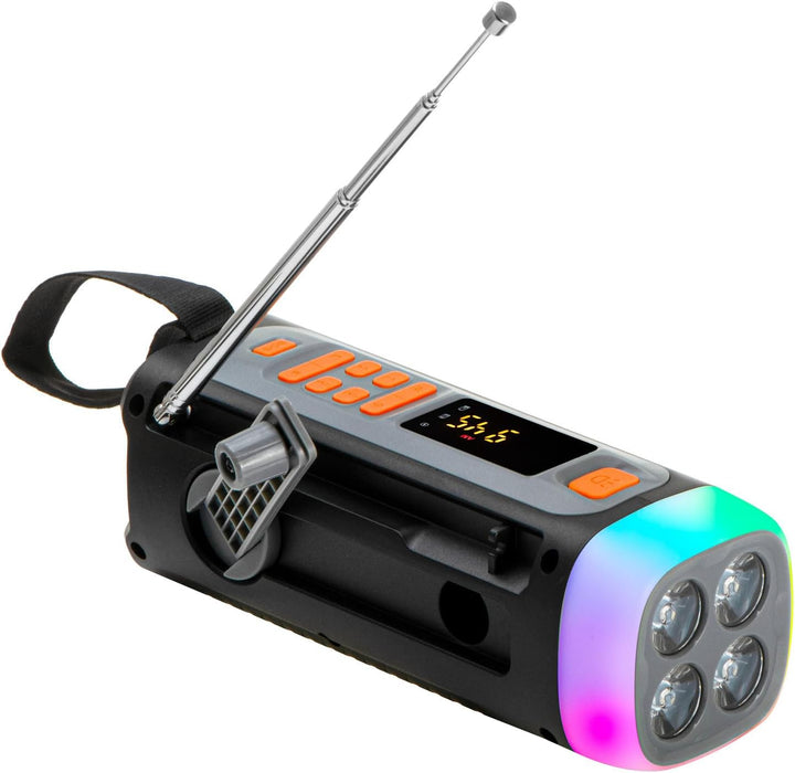 Adler AD 1920 Notfallradio mit Solarpanel Handgenerator und Powerbank 4500mAh FM AM SW Bluetooth 5.0