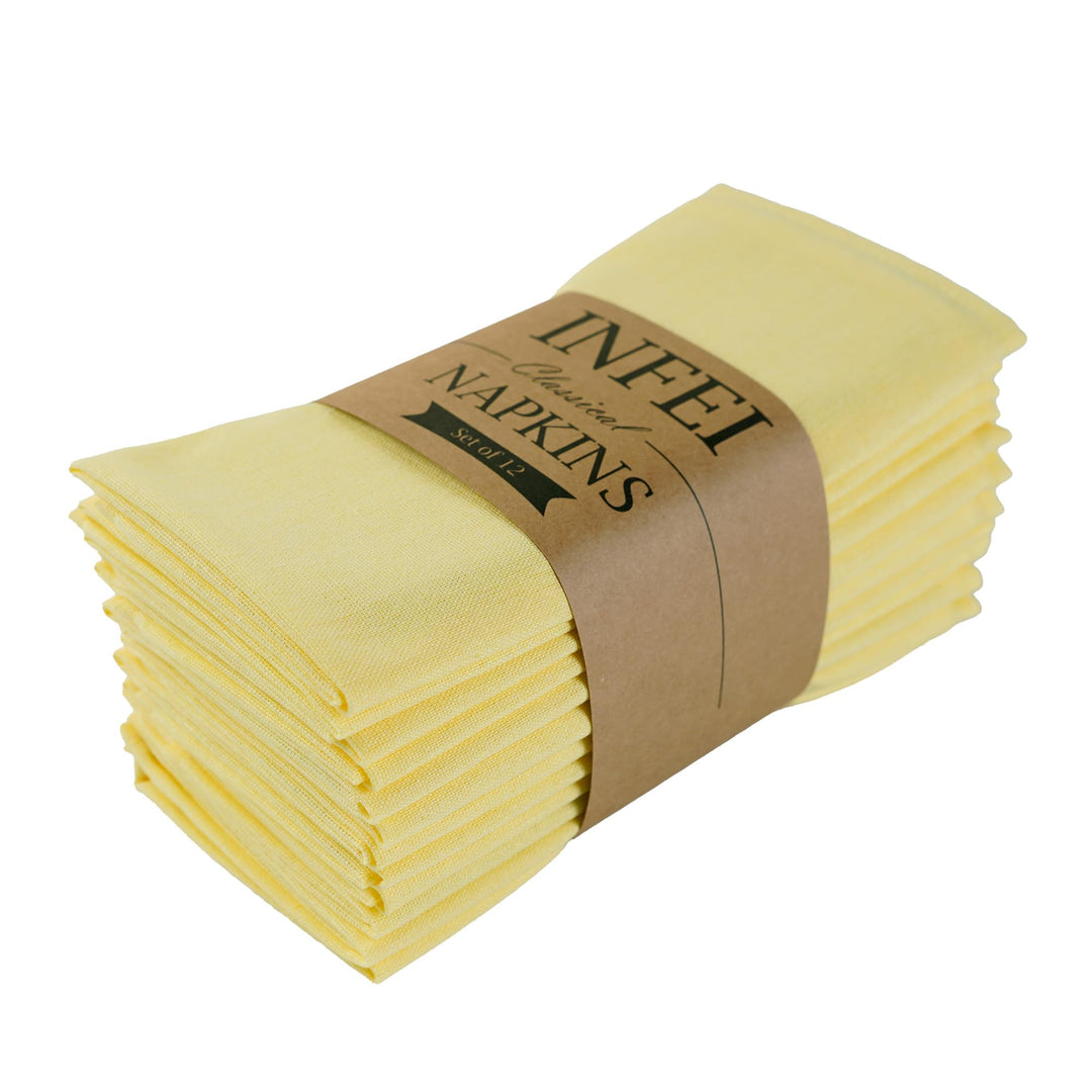 weich Polyester -Leinen gemischt Abendessen Cloth Servietten, 12 Stück (40 x 40 cm), für Veranstaltu