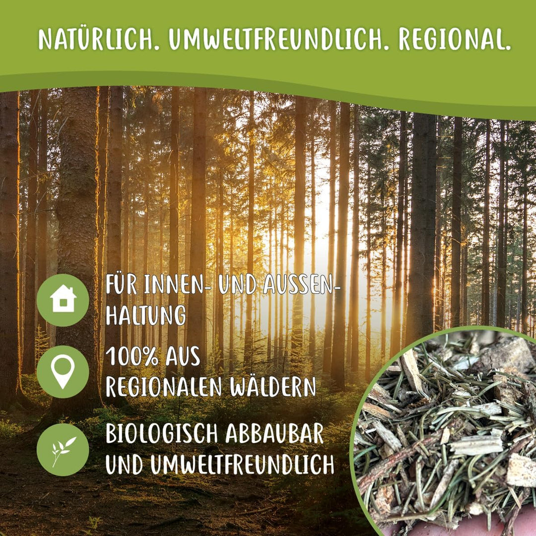Waldboden-Einstreu 2X 40L – natürliches Einstreu mit Tannen &amp; Fichtennadeln – extrem saugstark &amp; ger