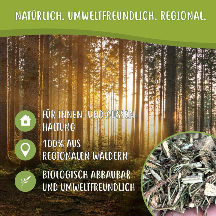 Waldboden-Einstreu 2X 40L – natürliches Einstreu mit Tannen &amp; Fichtennadeln – extrem saugstark &amp; ger