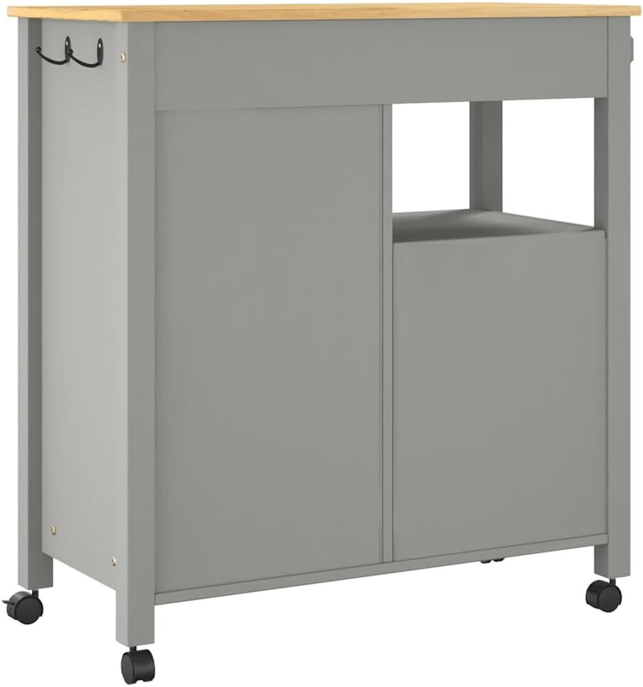 vidaXL Küchenwagen, Servierwagen mit viel Stauraum, Beistellwagen für Küche Wohnzimmer Badezimmer, T