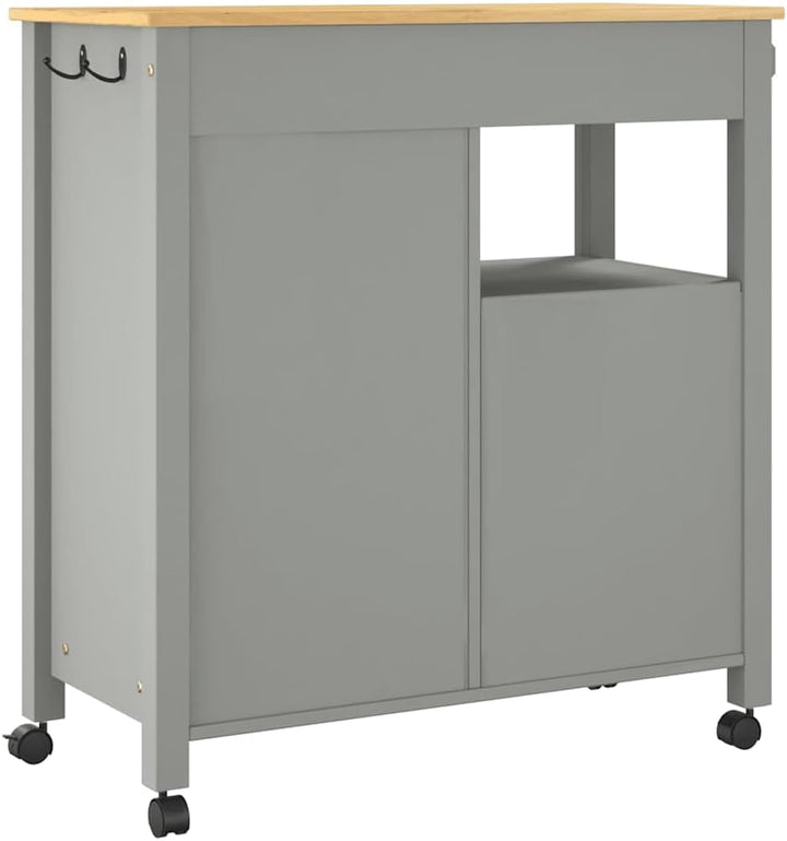vidaXL Küchenwagen, Servierwagen mit viel Stauraum, Beistellwagen für Küche Wohnzimmer Badezimmer, T