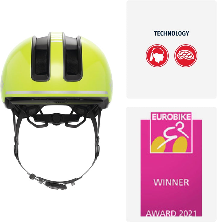 ABUS Urban Helm HUD-Y - mit magnetischem, aufladbarem LED-Rücklicht &amp; Magnetverschluss - cooler Fahr